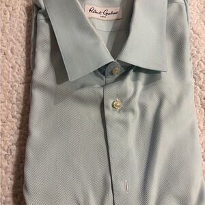 Robert Graham Aqua Herringbone Dress Shirt